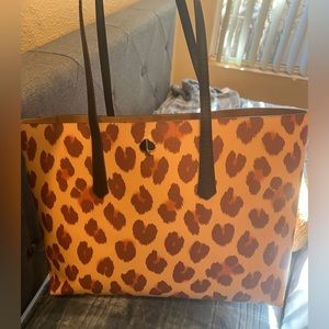 Kate Spade Tote bag leopard leather large
